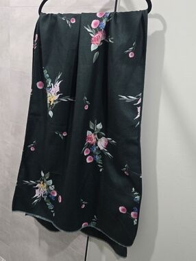 Ted Baker Floral Wrap Scarf Blanket With Fringe 26.5 X 72 inches
